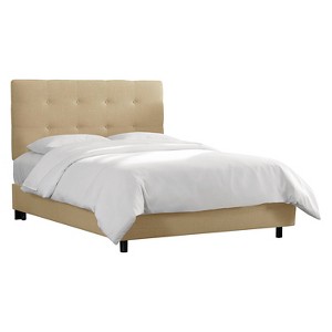 California King Dolce Bed Tan Linen - Cloth & Co.