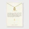 Tiny Tags 14K Gold Ion Plated Mother of Pearl Inlay Anchor Pendant Necklace - Gold - 3 of 4