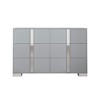 ORRD Grey Mirrored Nightstand with 2 Drawers & Metal Handles, Elegant Bedside Table for Bedroom or Living Room, Modern Glam Accent Cabinet - 2 of 4