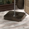 Outsunny 4 Piece Patio Umbrella Base Weight Set, Outdoor Cantilever Offset Umbrella Weights, 132 lb. Water or 176 lb. Sand - 3 of 4