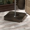 Outsunny 4 Piece Patio Umbrella Base Weight Set, Outdoor Cantilever Offset Umbrella Weights, 132 lb. Water or 176 lb. Sand - image 3 of 4