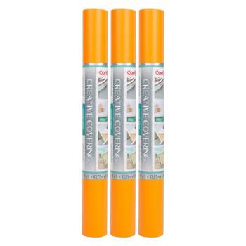 Con-Tact® Brand Creative Covering™ Adhesive Covering, Orange, 18" x 16 ft, Pack of 2
