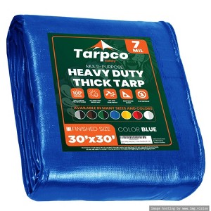 Tarpco Safety Heavy Duty 7 Mil Tarp Cover, UV Resistant, Rip Proof for Roof, Camping, Patio, Pool, Boat - 1 of 4