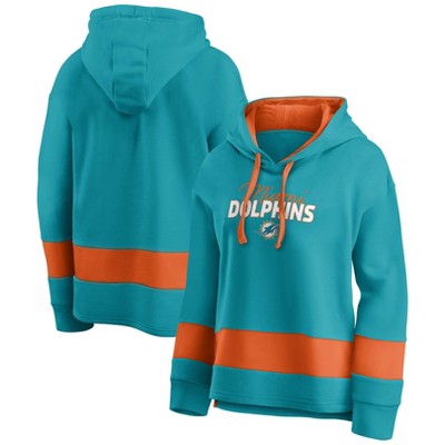 Nfl Miami Dolphins Women's Primary Antique Long Sleeve Crew Fleece  Sweartshirt : Target