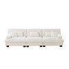Homy Casa Oversized Pillow Back Sofa with Plush Cushions and Deep Seats for Living Room or Family Space, White - 4 of 4