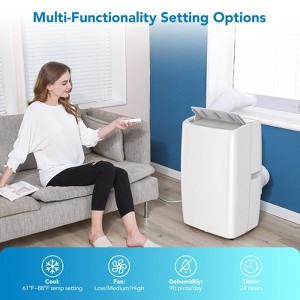Portable Air Conditioner 14000Btu, Air Conditioner Floor Unit for Room 450-700 Sq Ft Air Conditioning, 4 in 1(Cool/Fan/Dry/Sleep),White - 1 of 4