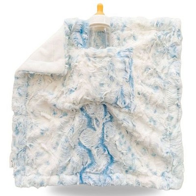 Image of Zalamoon Mini Plush Security Pocket Baby Blanket with Pocket to Hold Your Baby's Favorite Toy, Snack or Pacifier