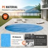 VEVOR Solar Pool Cover, Φ10 ft Round Solar Blanket for Pools, Inground Above Ground Swimming Pool Solar Cover, 15 mil Solar Covers Blue - 3 of 4