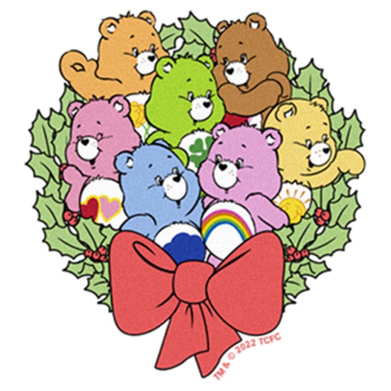 Infant's Care Bears Christmas Wreath Bear Group Onesie, 2 of 4