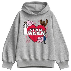 Women's Star Wars Valentine's Scribble Heart Oversized Fleece