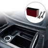 Unique Bargains Car Trash Can Portable Front Seats Trash Bin Red 1 Pc 9.8" Length 3.2" Width 6.3" Height Faux Leather - 2 of 4