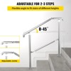 VEVOR Stainless Steel Transitional Handrail fit for Level Surface and 2 to 3 Adjustable Stair Indoor Outdoor Step Railings 441lb Capacity, Silver - 4 of 4