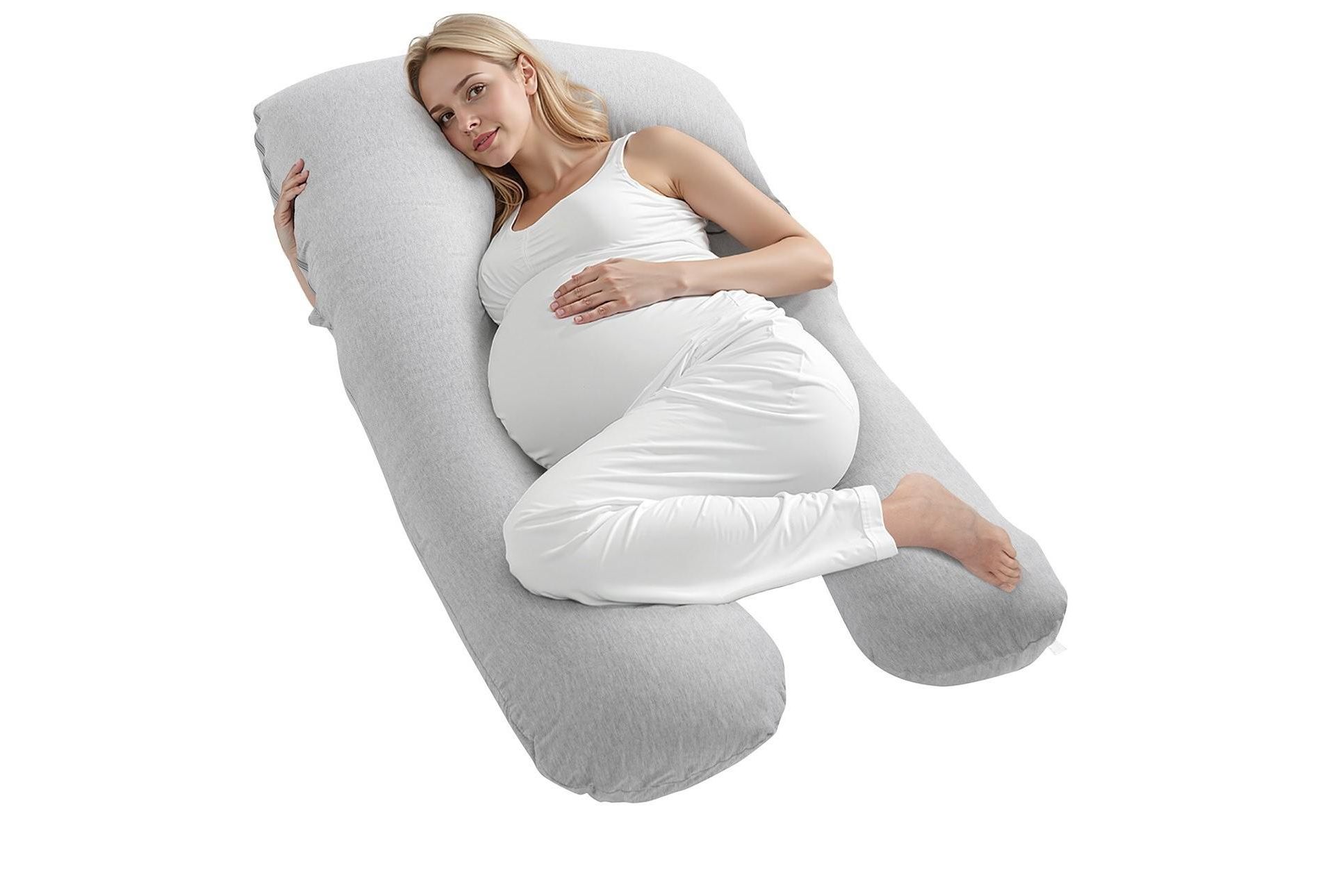 Pregnancy Pillow U-Shaped Full Body Maternity Pillow with Removable Washable Cover for Back Belly Support