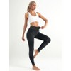 Imily Bela Women's High Waisted Tummy Ribbed Seamless Bottoms Workout Full Length Yoga Pants - 3 of 4