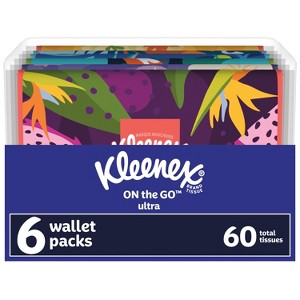 Kleenex On-the-Go 3-Ply Anti-Viral and Cool Touch Facial Tissue - 1 of 4