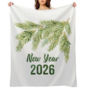 FIONECA Flannel Blanket - Ultra-Soft For Travel, Christmas Santa Design, 2029 New Year Gift, Warm Insulating For Winter Holiday - 50"¡Á60" - 1 of 1