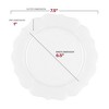 Smarty Had A Party Pearl White Round Lotus Plastic Dinnerware Set - 120 Sets - 3 of 4