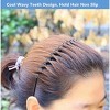 Maison Products Wavy Spring Metal Headband – Unisex Black Elastic Hair Hoop for Sports, Daily Wear & Styling - 3 of 4