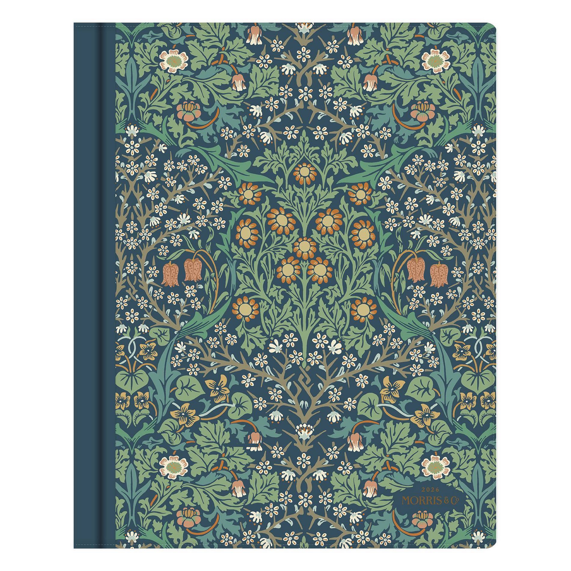 Morris & Co. by Blue Sky 8"x10" 2026 Weekly/Monthly Bookbound Planner Hardcover Blackthorn Floral