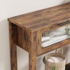 Nasitip 43''Entryway Table, Wood Console Table with 2 Glass Drawers, 2 Tier Sofa Table with Storage for Living Room,Entryway - 2 of 4