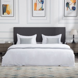 AndMakers Wood Frame Upholstered Platform Bed - 1 of 4