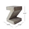 1 Piece Outdoor Side Table,Modern Light Weight Concrete Accent Table or Foyer Table For Patio Garden,No Assembly Required-Coolbibila - 4 of 4