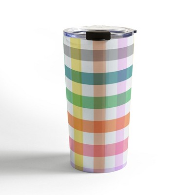 Ninola Design Vichy Spring Colorful Picnic 20 oz Stainless Steel Travel Mug - Deny Designs