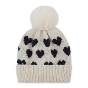Hadley Wren Heart Beanie - Cream - 1 of 4