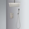 ChicFurnit Showerheads Rainfall Shower Head with Handheld Spray Combo Extention Arm High Pressure Showerheads for Bathroom, Silver, 18.9"*13.38"*5.52" - 4 of 4