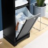 Modern Decorative Storage Cabinet, 64" Tall Bathroom Storage Cabinet, Bathroom Floor Corner Cabinet with 4 Adjustable Shelves & Laundry Hamper, Black - image 4 of 4