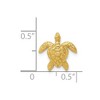 Black Bow Jewelry 14k Yellow Gold Small 13mm or Medium 18mm Sea Turtle Slide Pendant - 4 of 4