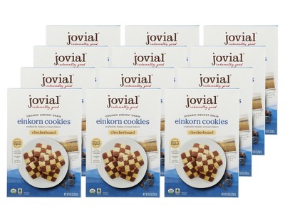 Jovial Organic Checkerboard Einkorn Cookies - Case of 12/8.8 oz