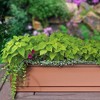 Southern Patio 36 Inch Rectangular Plastic Medallion Hanging Windowsill and Garden Box Planters with Drainage Holes, Terracotta (2 Pack) - image 4 of 4