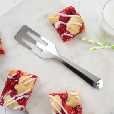 RADA All-In-One Spatula, Angled, Sharpened, and Slotted Stainless Steel Kitchen Tool Mixes, Serves, Scrapes and Chops — фото 3