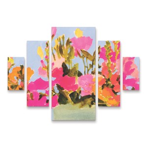 Trademark Fine Art -Victoria Barnes  Saturated Spring Blooms I  Panel Set Art - 1 of 3