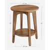 Round Side Table with Lower Shelf, End Table for Small Spaces, Nightstand - 4 of 4