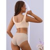 Allegra K Women's V-Neck Contrast Trim Comfort and Breathable Bralettes - 2 of 4