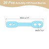 Unique Bargains Clothes Hanger Windproof Plastic Strip Hook Anti-Slip Off Fixed Buckle 20 Pcs - 2 of 3