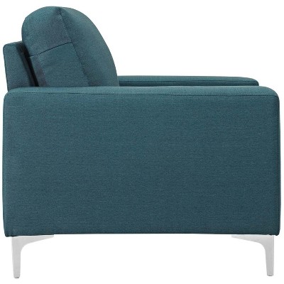 Modway Allure Upholstered Fabric Accent Arm Lounge Chair In Blue : Target
