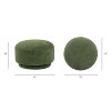 PAGED 15" Mushroom Ottoman Round Upholstered Foot Stool with High Density Foam, Wood Frame for Living Room, Entryway - 4 of 4