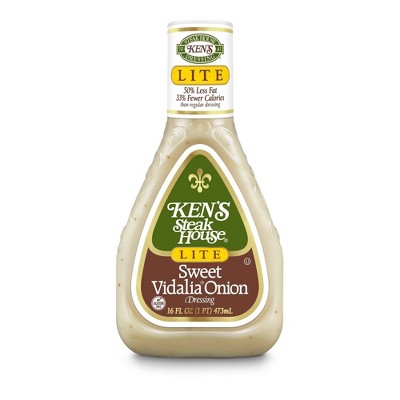 Ken's Steak House Lite Sweet Vidalia Onion Salad Dressing - 16fl oz