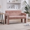 Kumasinova Modern Double Armchair Sofa,Upholstered Chenille 2-Seater Leisure Sofa with Dual Armrests,Sofa Couch for Living Room,Bedroom - 2 of 4