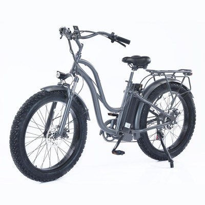 Garvee Adult Electric Bicycle, 26 inch Mountain Electric Bike, 7 Gears Ebike, for Men Women, Dark Gray