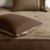 TopComfy Bedding Sets 7 Piece Faux Suede Comforter Set Cal King Warm Comfortable Skin Contact Soft Texture For Bedroom, Brown, 19.49"*14.96"*13.78" - 4 of 4