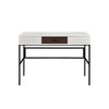 Royal Hampton Writing Desk with 2 Hinged Top Storage Compartments, White and Black - 4 of 4