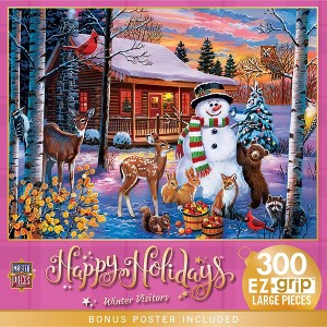 MasterPieces 300 Piece EZ Grip Christmas Jigsaw Puzzle - Winter Visitors. - 1 of 4