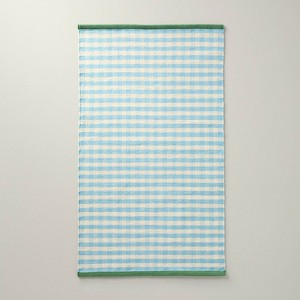 30"x50" Gingham Check Indoor/Outdoor Handmade Accent Rug - Hearth & Hand™ with Magnolia - 1 of 4