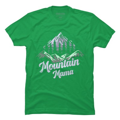 Men's Design By Humans Mountain Mama Camping Adventure Mom By Flowerr T-Shirt