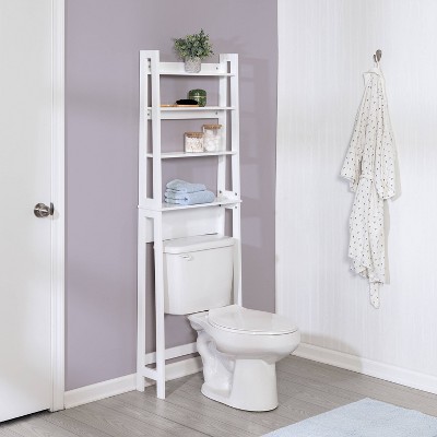 Costway 3 Shelf Over The Toilet Bathroom Space Saver Towel Storage Rack  Organizer White : Target