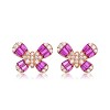 Guili Sterling Silver Butterfly Stud & Dangle Earrings with Colored Baguette CZ in Gold, Rose Gold & Classic Finishes – Elegant for Any Occasion - 3 of 3